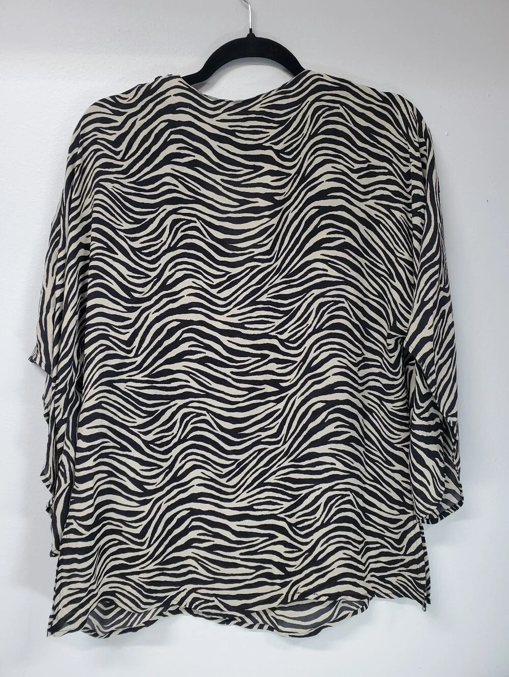 Michael Kors Zebra Print Rhinestone Top Medium Office Siren Business Casual